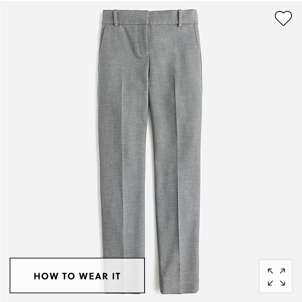 Cameron slim cropped pant in four-season stretch -size 8 petit